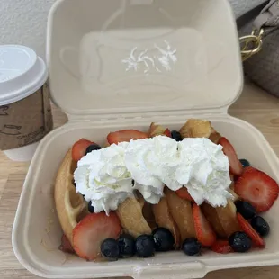 Berries and latte - really good effort!