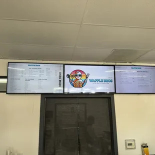 Menu on soft opening day