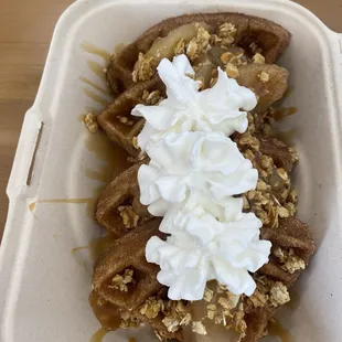 Apple Pie Crunch Belgian waffle