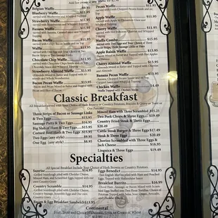 Breakfast Menu (updated August 2023)