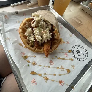 Hot Honey Chicken Waffle