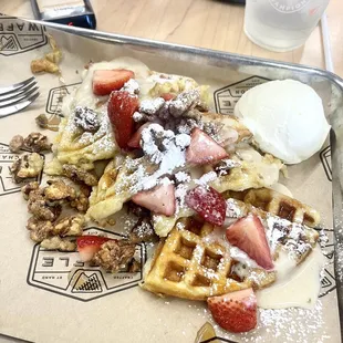 French toast waffle SO GOOD