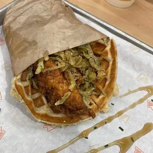 Chicken &amp; Waffles Sandwich