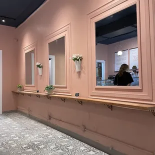 Here is the wall that faces the ice cream case, just the most beautifully decorated establishment.