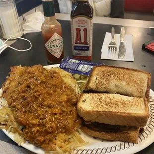 a plate of food on a table