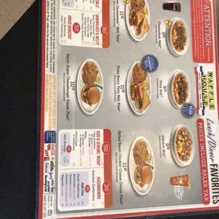 Menu side 1