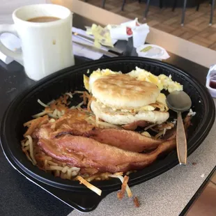 I forget, but my sons like big breakfast thingy that he already made a sandwich out of.