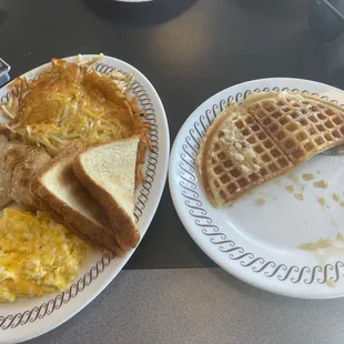 Chicken, eggs and cheese