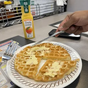 Buttered waffle