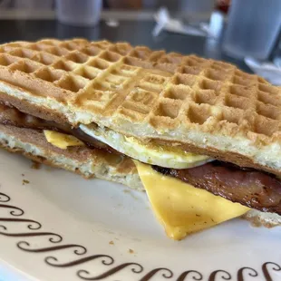 waffles, food