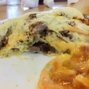 cheese steak omelet