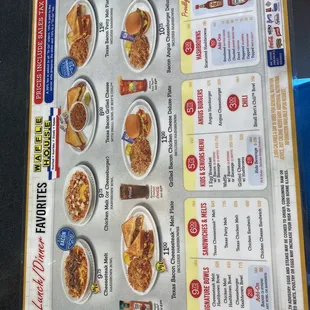 ramen and noodles, menu