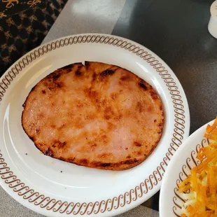 two plates of food on a table