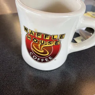 a cup of coffee on a table
