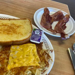 2 Bacon Egg &amp; Cheese Hashbrown Bowl