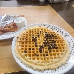 waffles, food