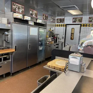 the kitchen of the restaurant