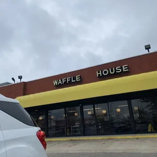 the front of the building