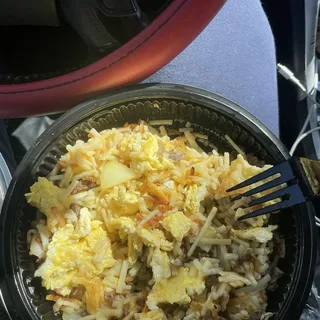 Sausage Egg & Cheese Hashbrown Bowl