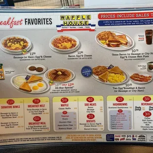 Sept. 2023 menu