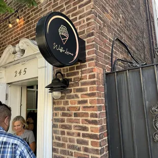 Small sign out front