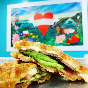 Breakfast Sammy w/Avocado at Waffle Love