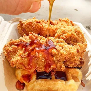 Chicken &amp; Waffles at Waffle Love