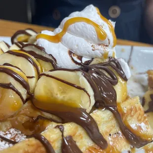 Banana butter cookie waffle