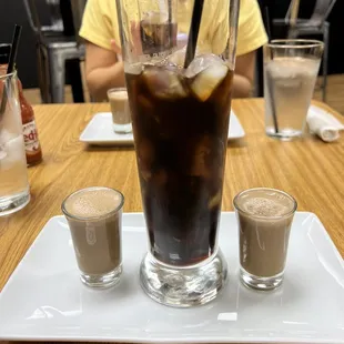 Peanut butter cup iced coffee - dairy free