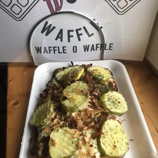Bacon Pickle Pizza Waffle