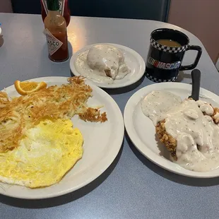 3 Eggs and Country Fried Steak