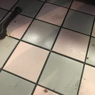 The floor under our table.