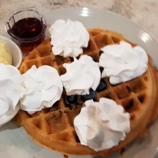 The Waffle Combo with blueberries.  YUM!
