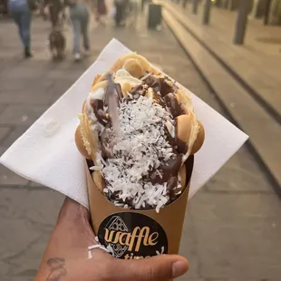 waffles, food