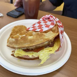 Waffle Breakfast Sandwich