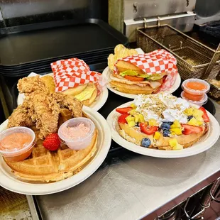 Breakfast Sandwich Combo Breakfast Delight Combo Chicken &amp; Waffles Combo