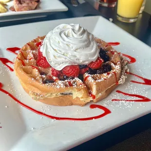 Mega Berry waffle