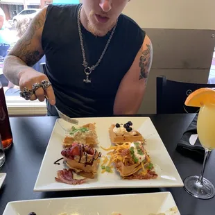 Me enjoying the best breakfast I ever had