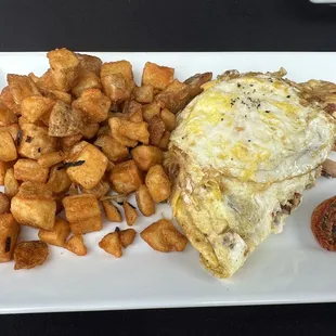 Carnivore Omelet with Home Fries