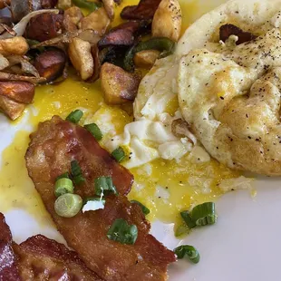 Under cooked medium eggs