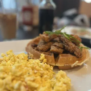 food, waffles