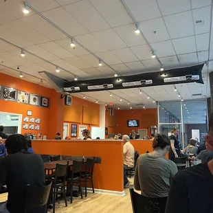 the interior of a restaurant