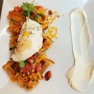 a fried egg on top