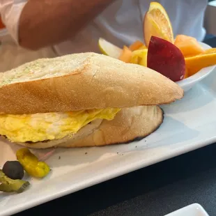 a breakfast sandwich