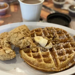 ows fried chicken and waffles