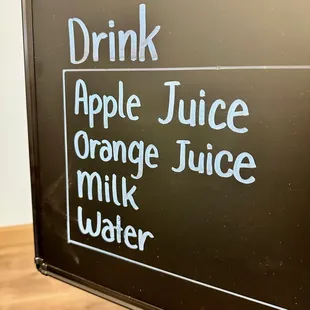 drink menu