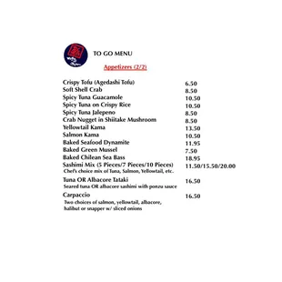 Wafu TOGO Menu (2/11). Place your order through our website www.wafuofjapan.com and follow us on Instagram @wafuofjapansushi_oc