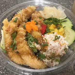 Poke bowl make your own bowl. Really tasty!!!!