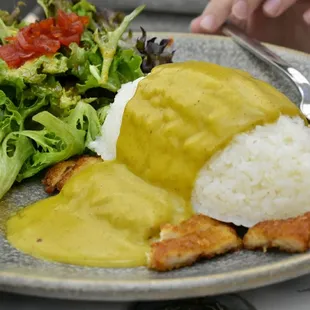 Katsu curry with chicken
