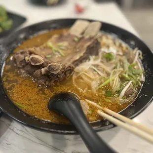 Tartan noodle with rib